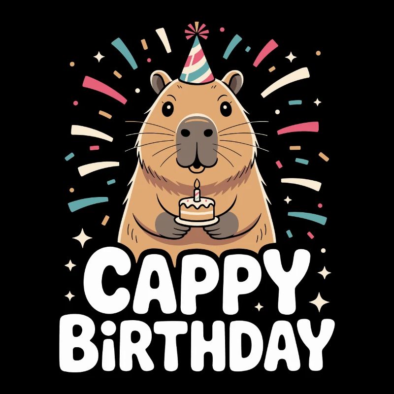 Capybara Geburtstag Cappy Birthday Lustiges Capy