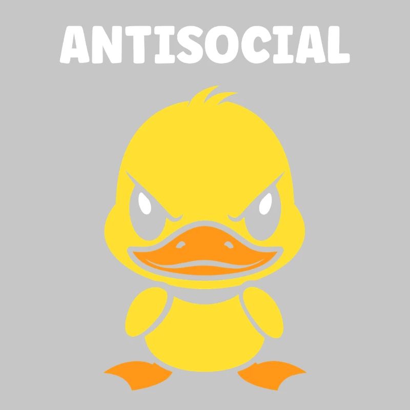 Grumpy Antisocial Duck
