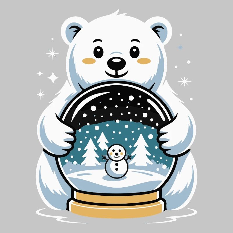 Polarbaer Schneekugel Impression