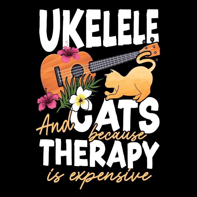 Hawaiian Ukulele Uke Cat Ukulele