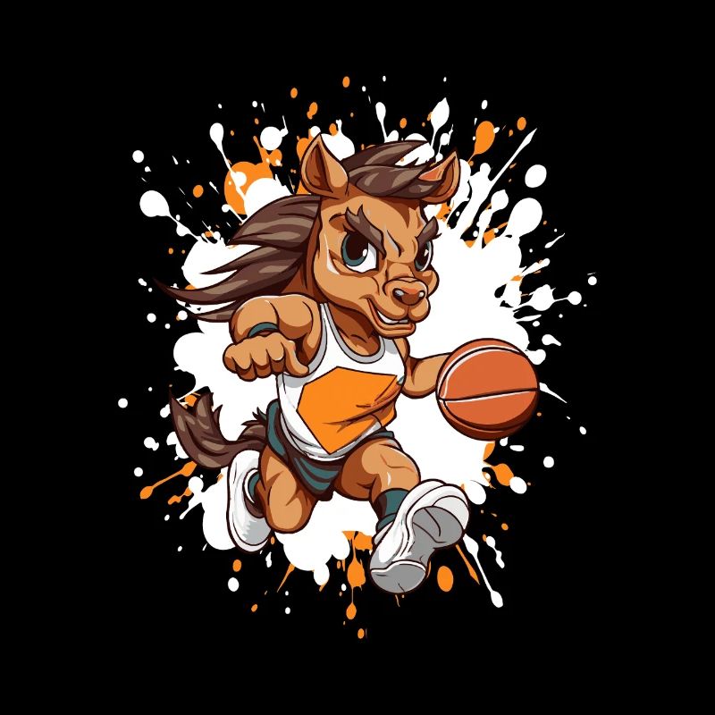 Basketball-Pony im Sprinterstil