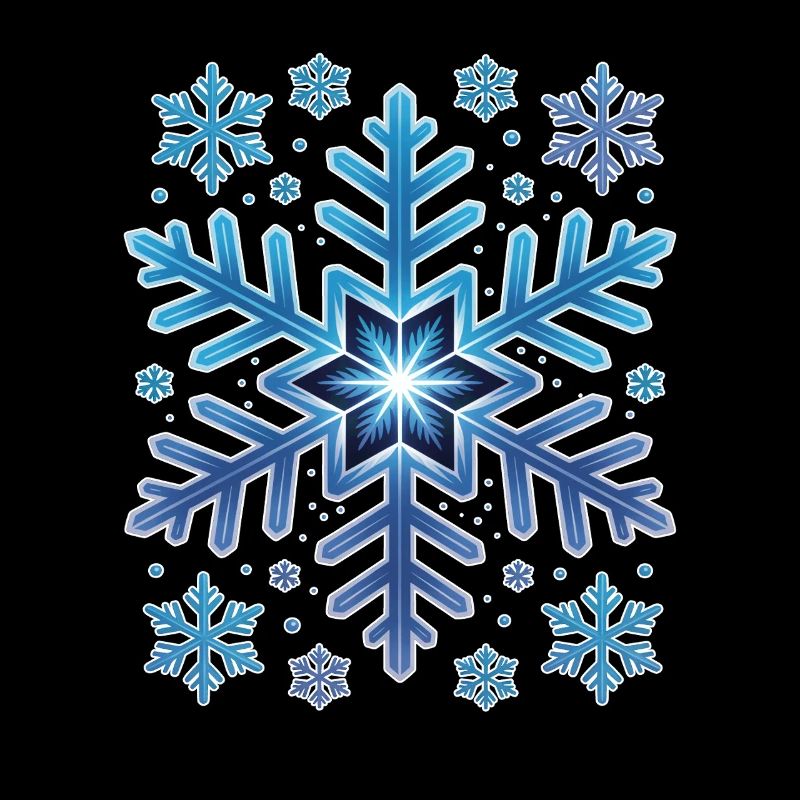 Große Elegante Schneeflocke Winter
