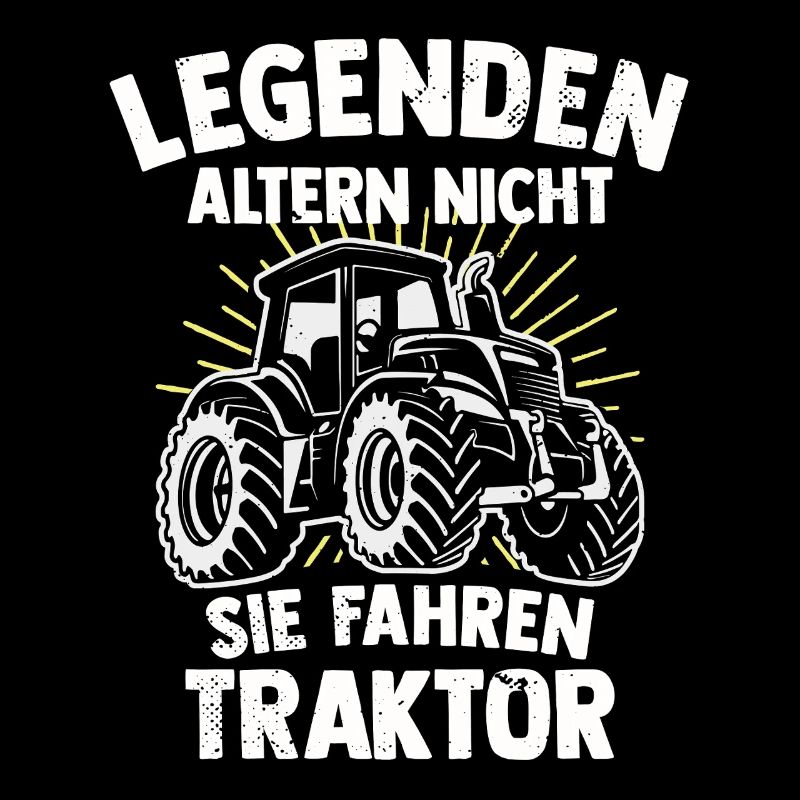 Legenden fahren den Traktor eines Bauern