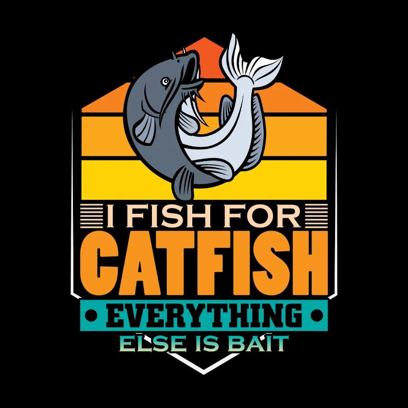 Poisson-chat pêcheur poisson-chat pêchent le poisson-chat