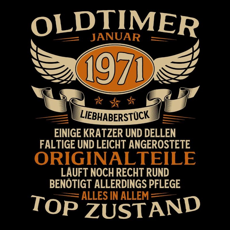 55. Geburtstag Geschenk Oldtimer Januar 1971