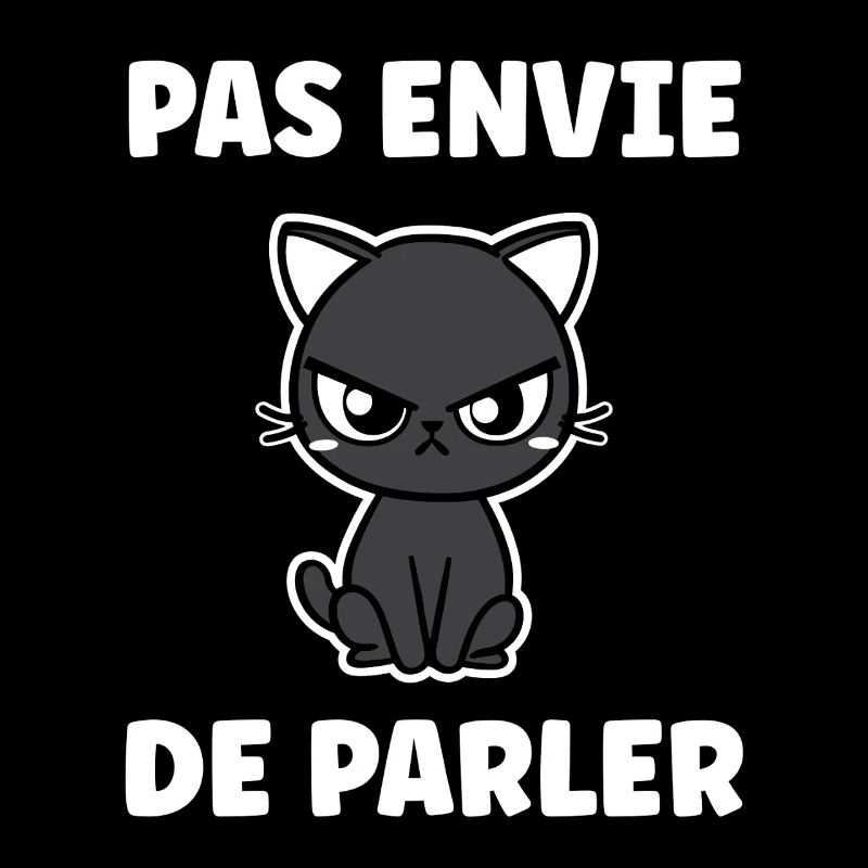Chat grognon pas envie de parler