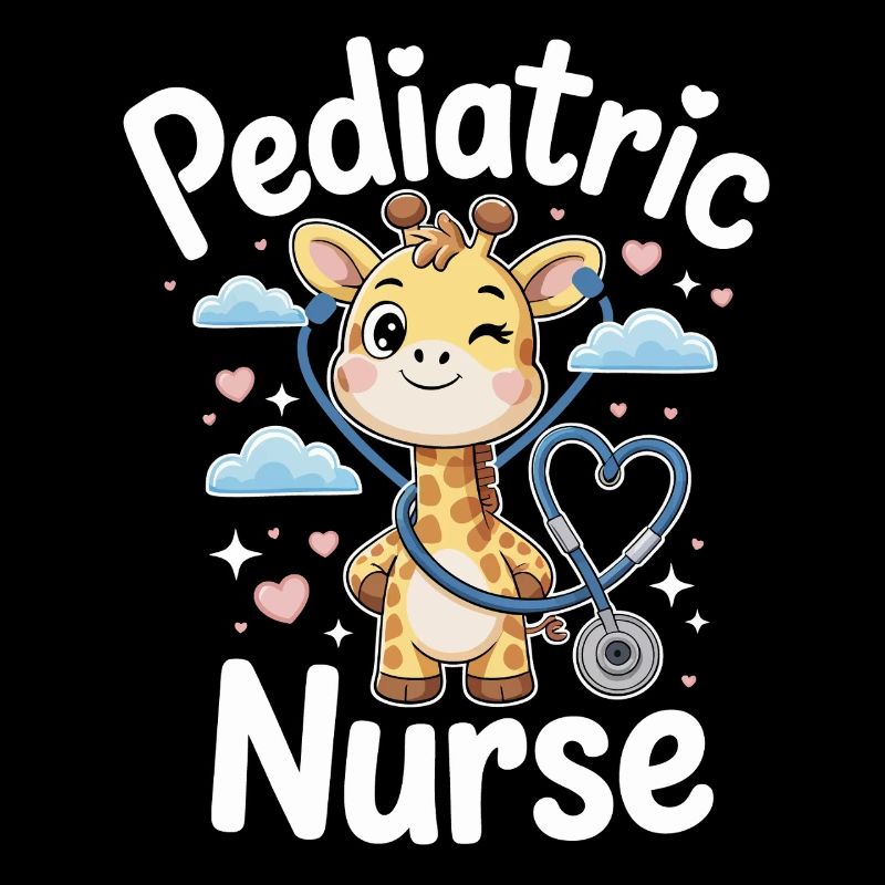 Pediatric giraffe with stethoscope
