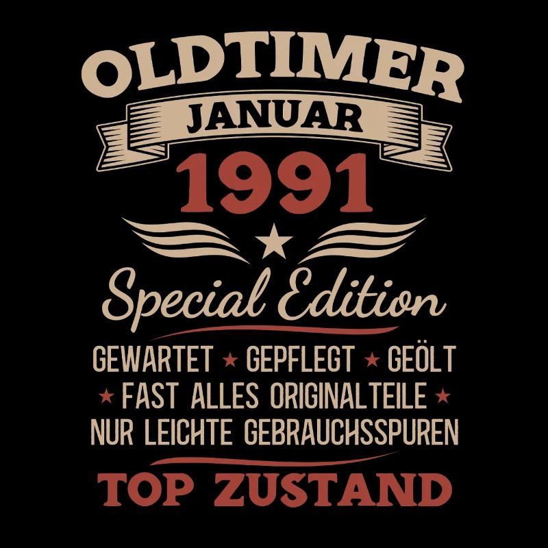 35. Geburtstag Geschenk Oldtimer Januar 1991