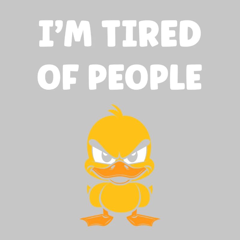 Fed up with people — Grumpy duckling
