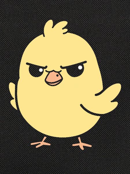 Yellow tenacious chick