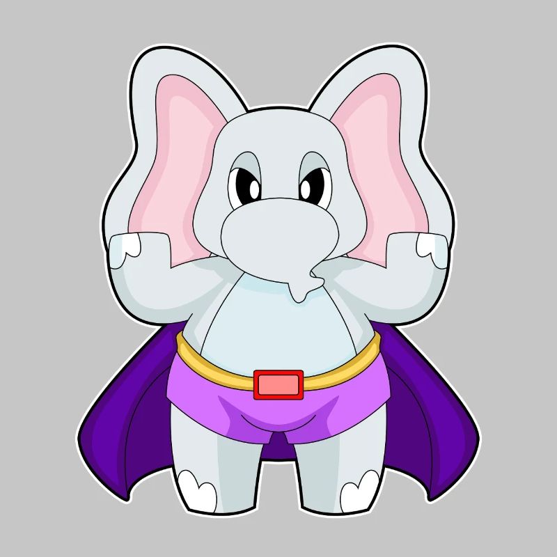 Cape de super-héros éléphant