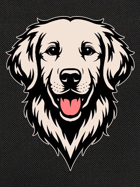 Golden Retriever front coloured