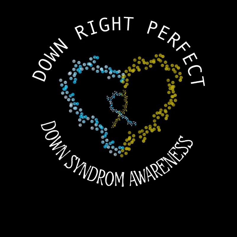 Absolut perfektes Down-Syndrom-Bewusstseins-Herz