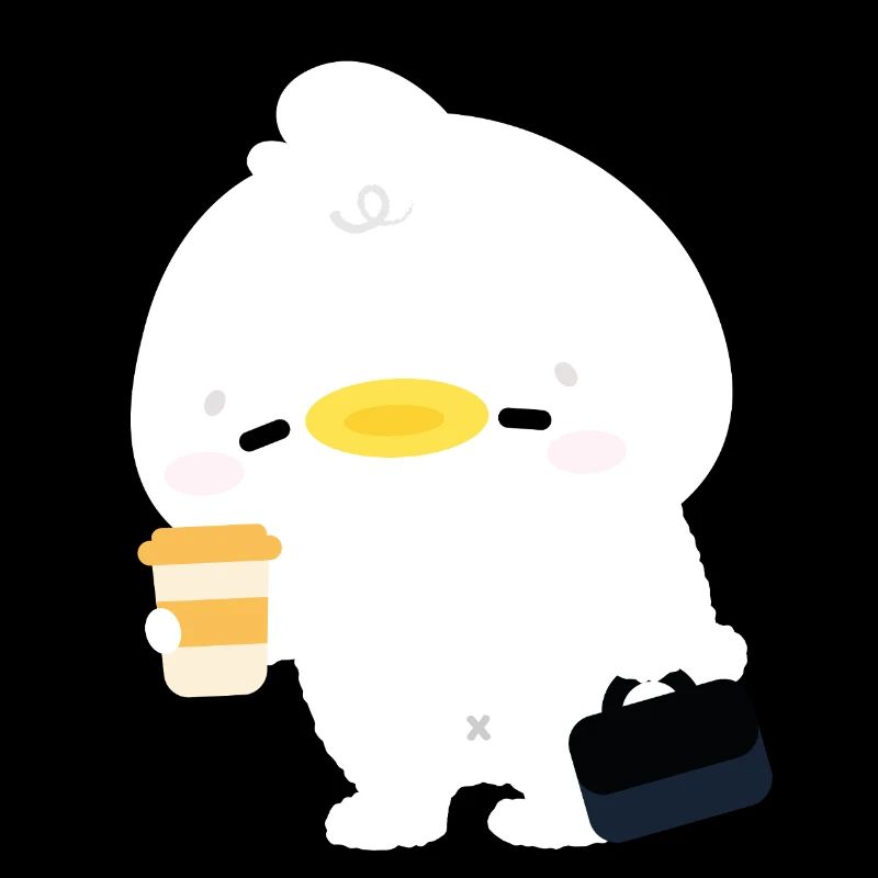 Kawaii Duck Coffee Moment