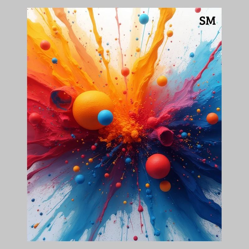 Explosion abstraite des couleurs