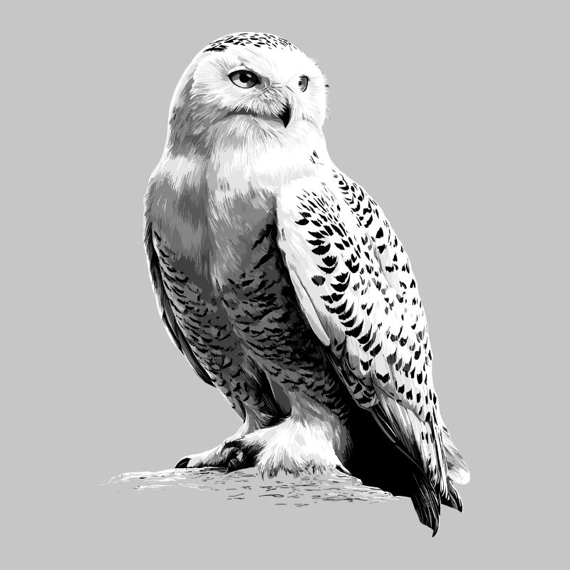 Schneeeule Weiße Eule Kauz Uhu Owl Schnee Eulen