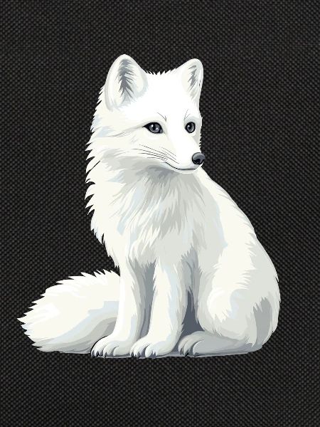Weiße Fuchsillustration