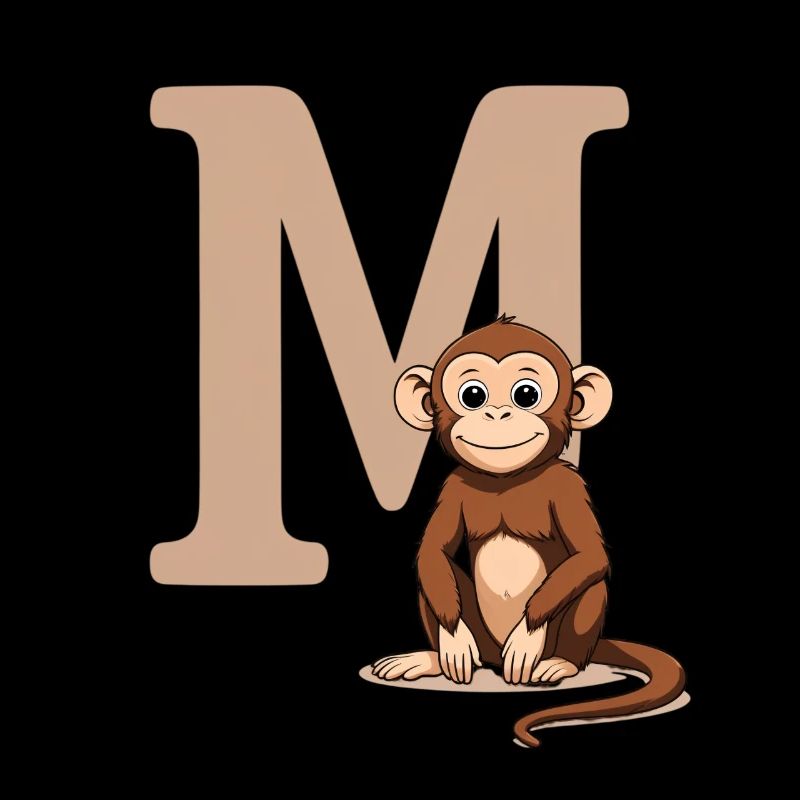 MonkeyM Design mit Großbuchstabe M