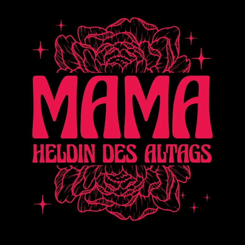 Mama Heldin des Alltags Retro Blumen Design