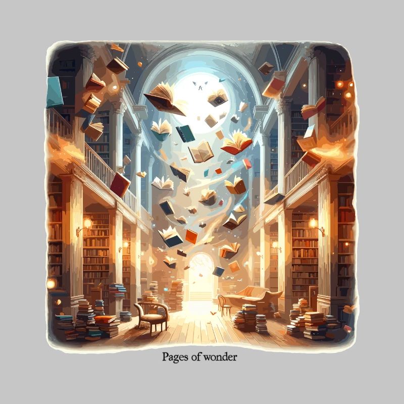 Library Magic: Flying Books