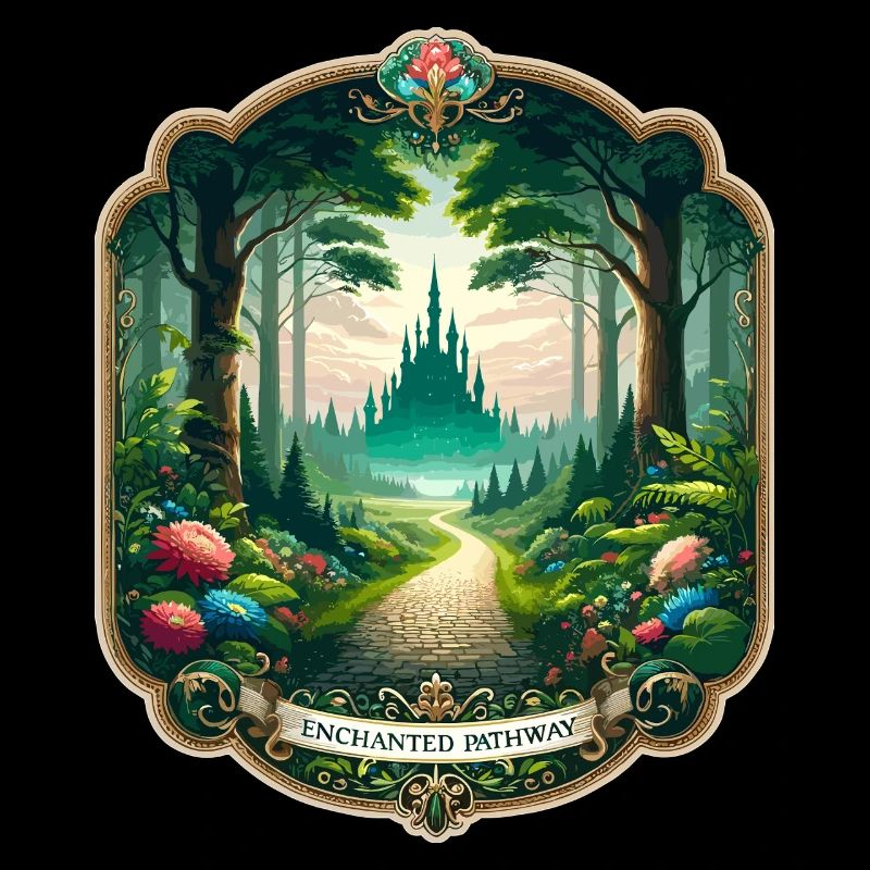 Chemin enchanté vers le château