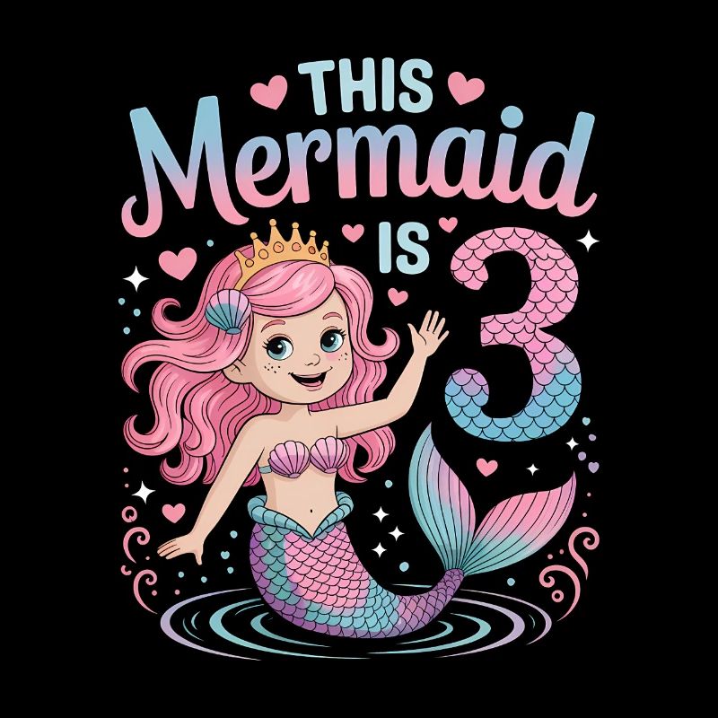 Mermaid 3rd Birthday 3 Years