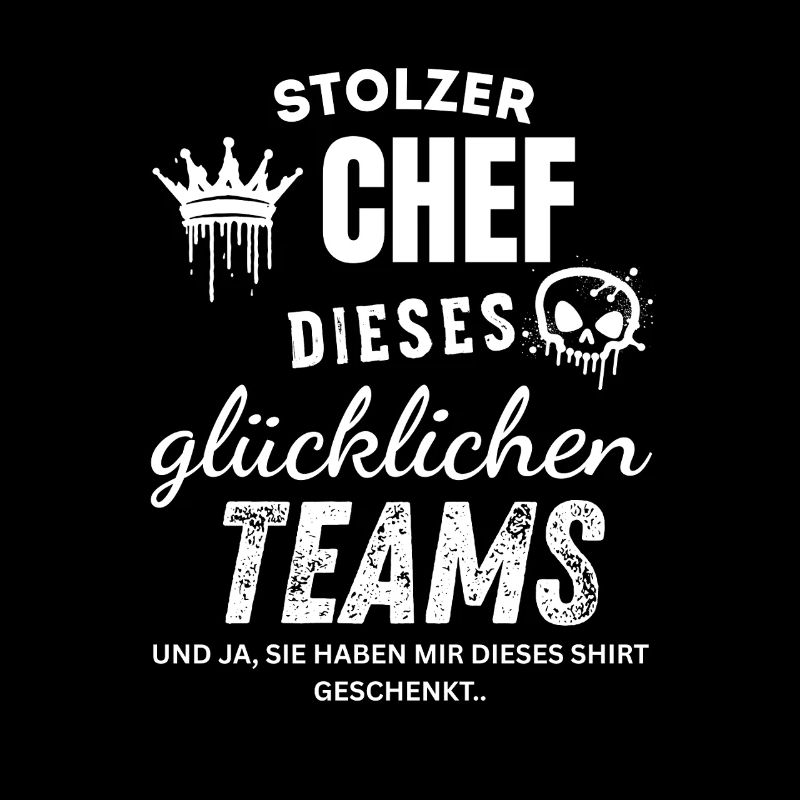 Stolzer Chef des glücklichen Teams Chef Geschenk
