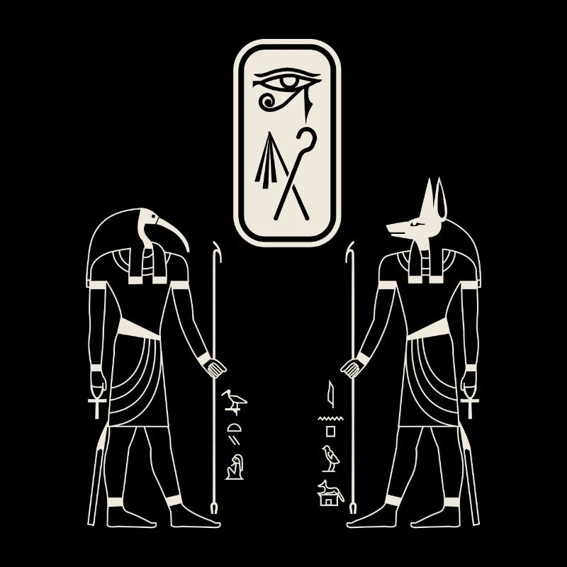 Ancient Egypt Gods Anubis Thoth Mythology Design