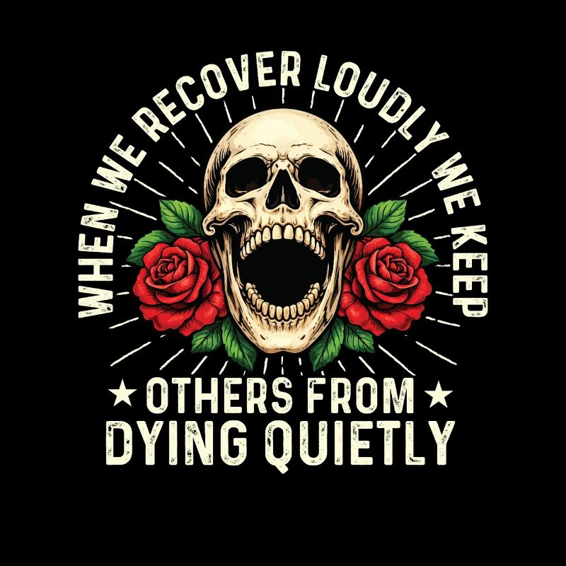 Recover Loudly Keep Others Alive Sober Message