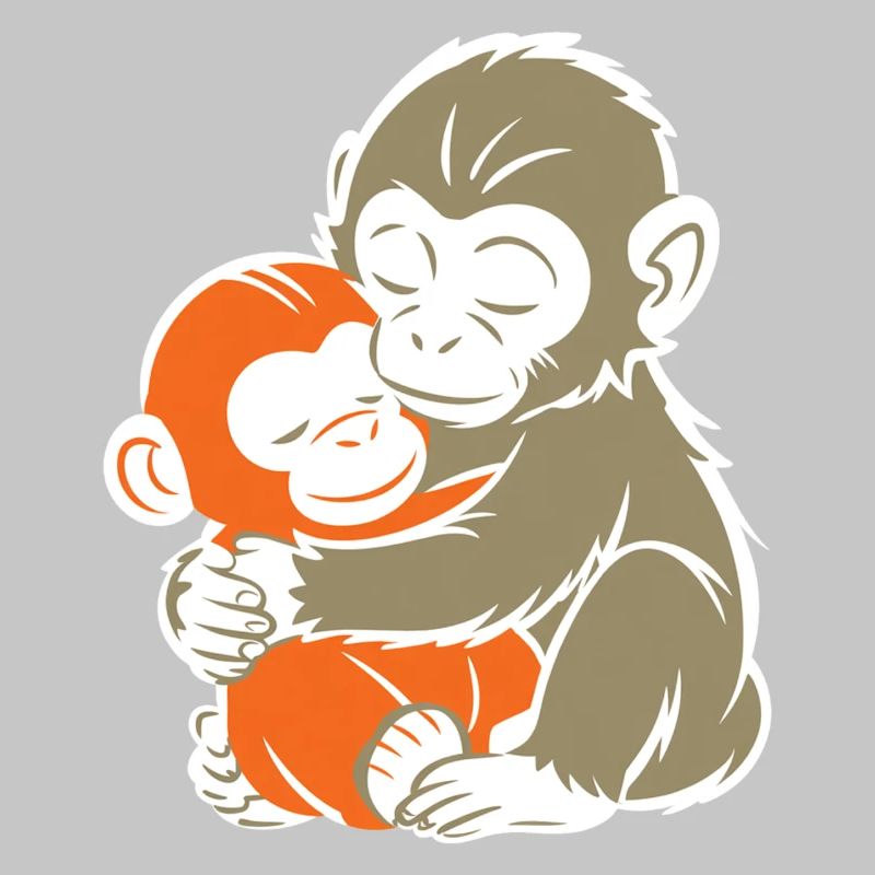 Hugging Monkey Duo