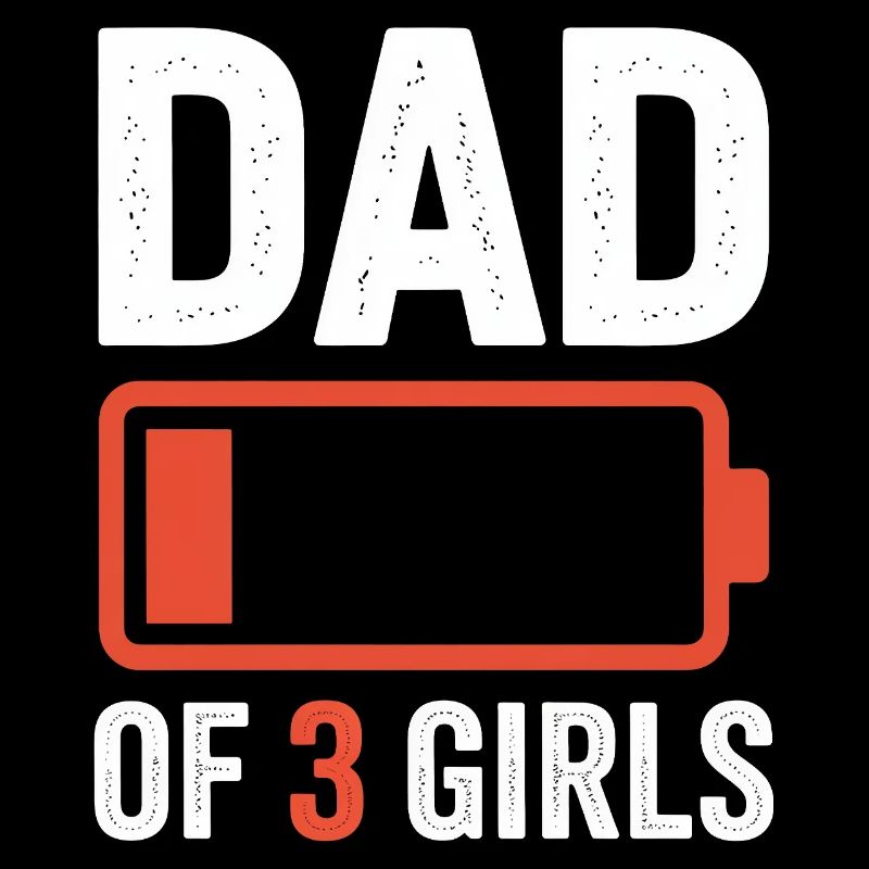 Papa de 3 filles Battery Pride