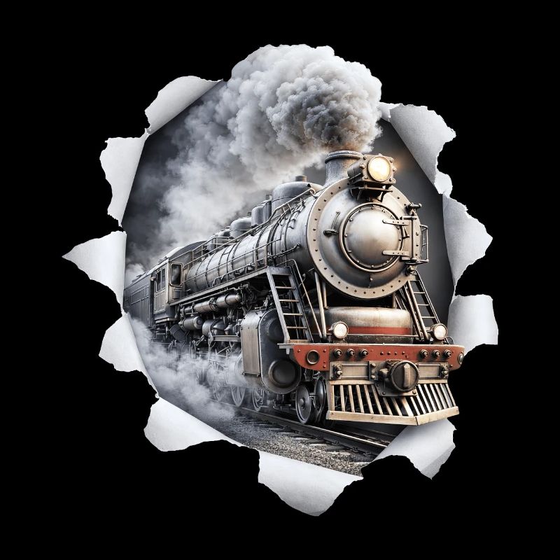 Le modèle du train Lokomotiv sort de la chemise