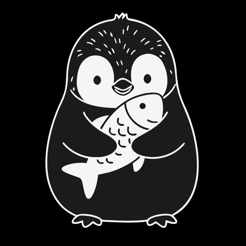 Pinguin Fisch Süßes Tier
