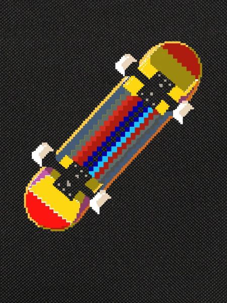 Skateboard Pixel Graphic