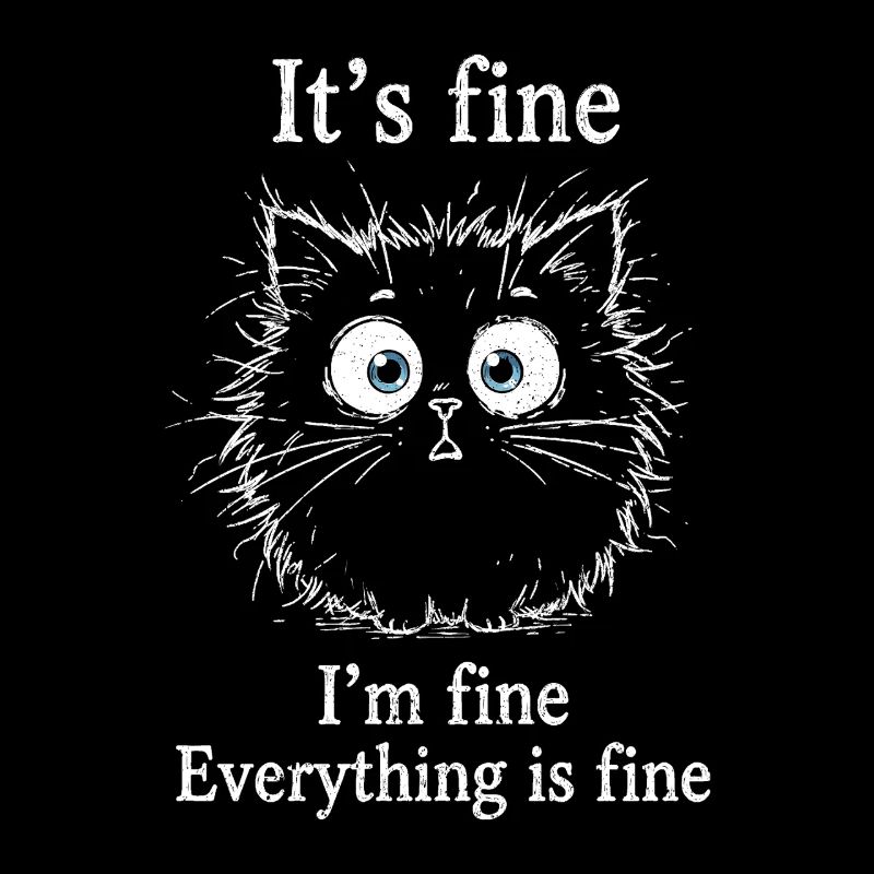 It's Fine I'm Fine Everything is Fine Cats