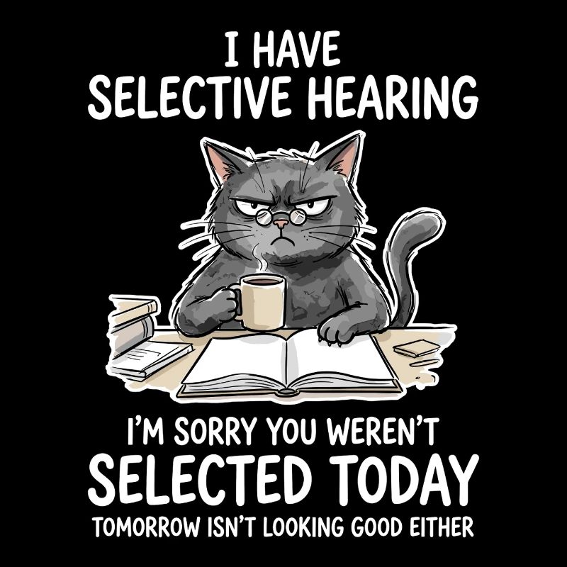 Grummelkat Learning Humor Motif