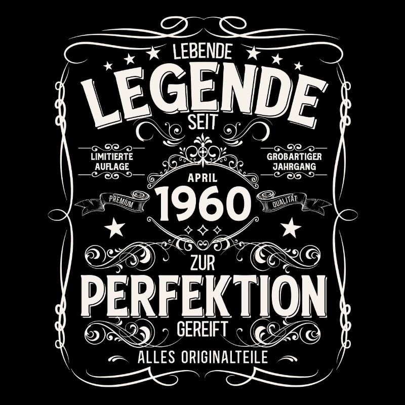 66. Geburtstag Geschenk Mann Legende April 1960