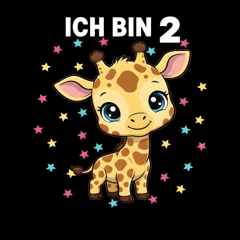 Ich bin 2 - Süßes Giraffe zum 2. Geburtstag