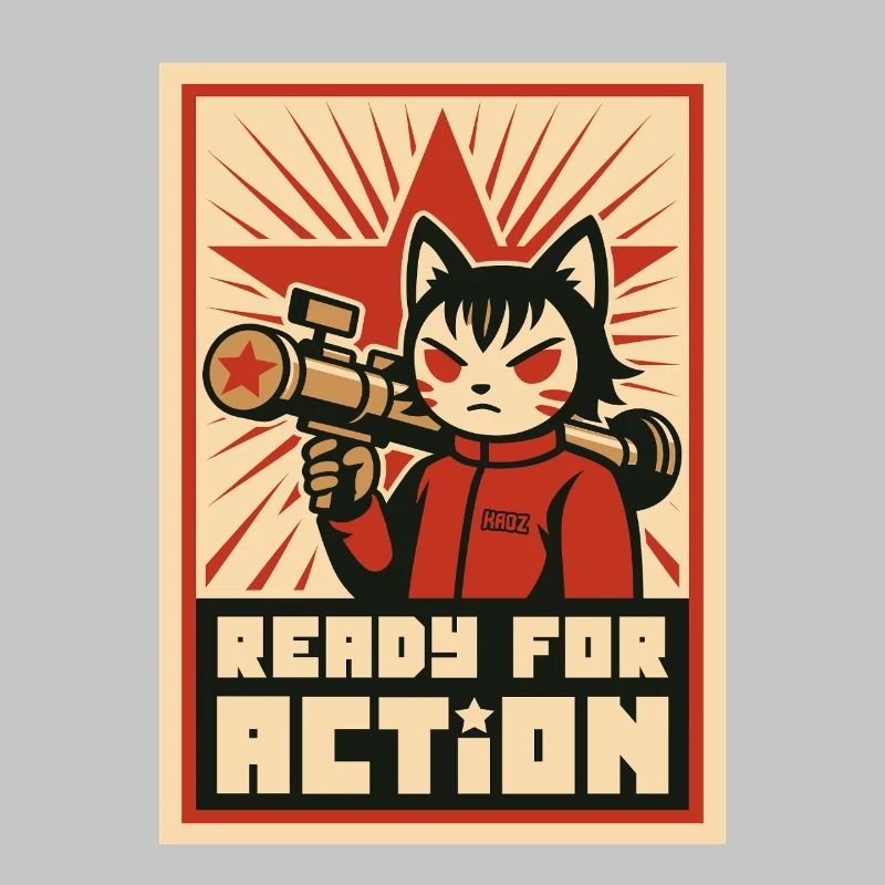 Retro Cat Commando: Ready for Action