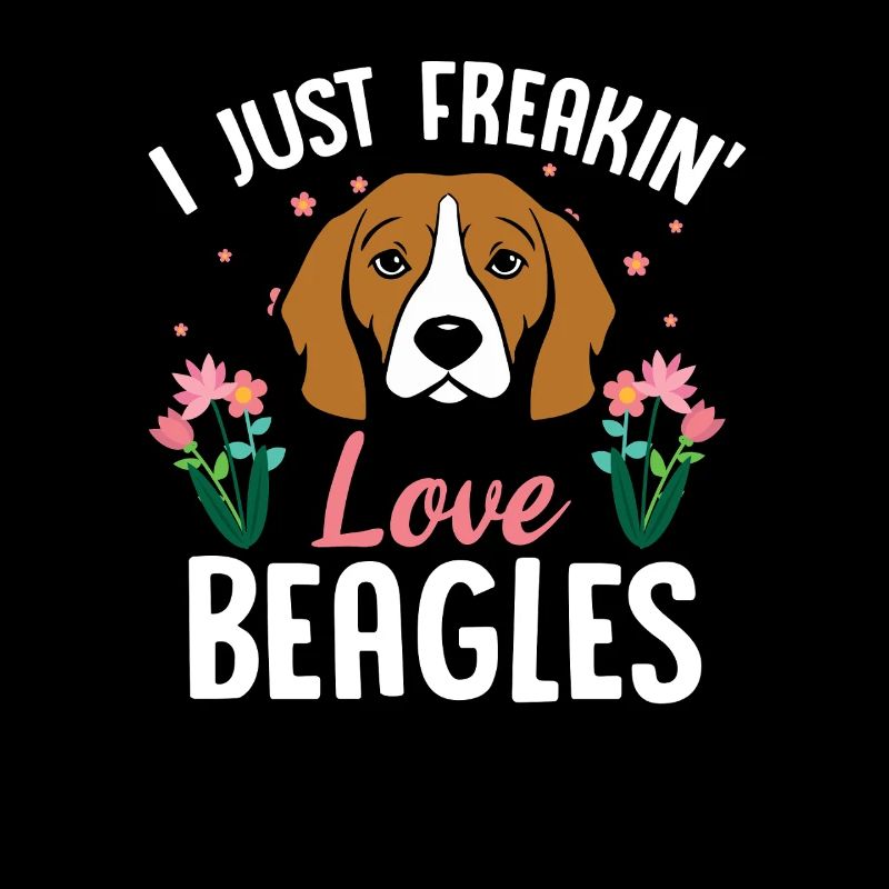 Beagle Love Blumen-Tee