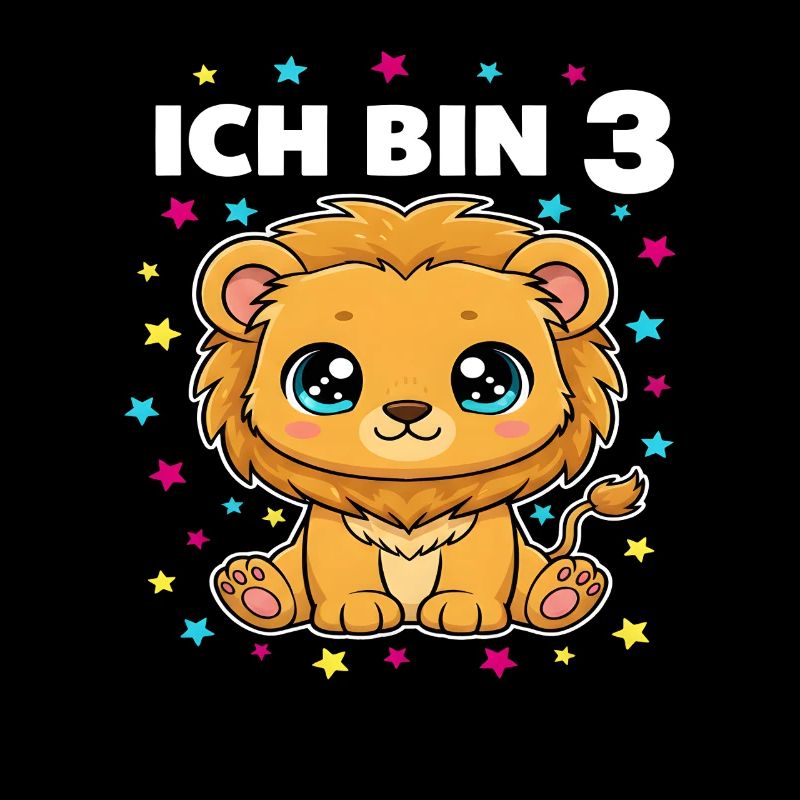 Ich bin 3 - Süßes Löwe zum 3. Geburtstag