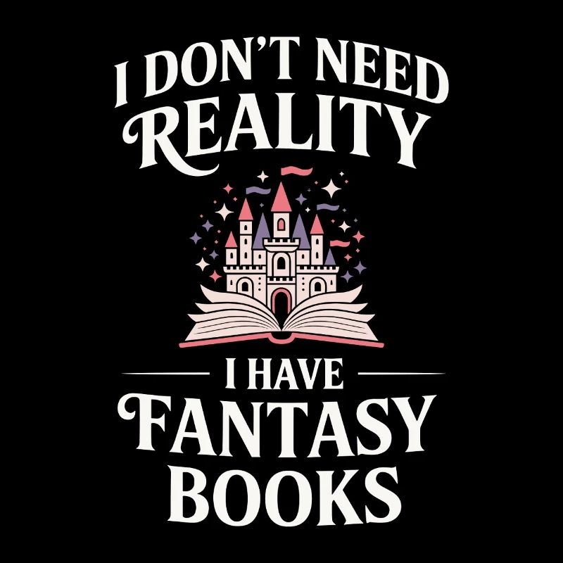 Fantasy Book Fairy Tale Reader Funny Bookworm Reading