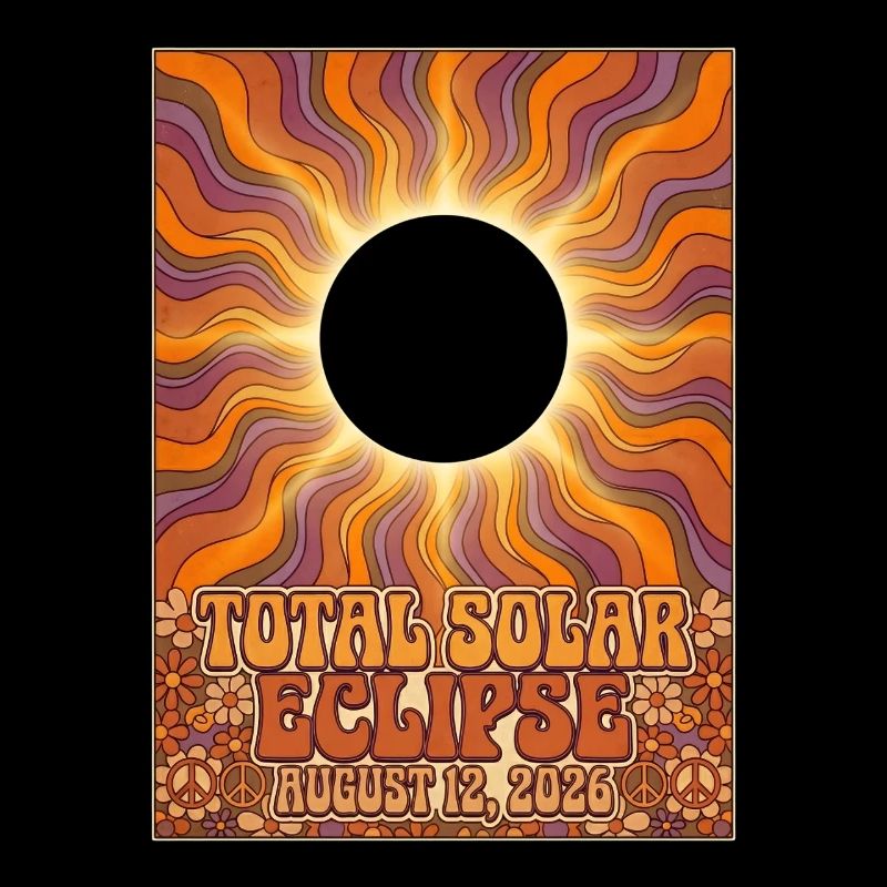Total Solar Eclipse 2026 Sunburst-Poster