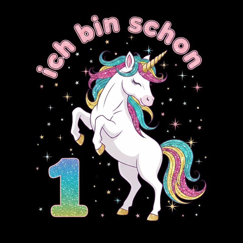 1. Geburtstag Einhorn Mädchen Ich bin schon 1
