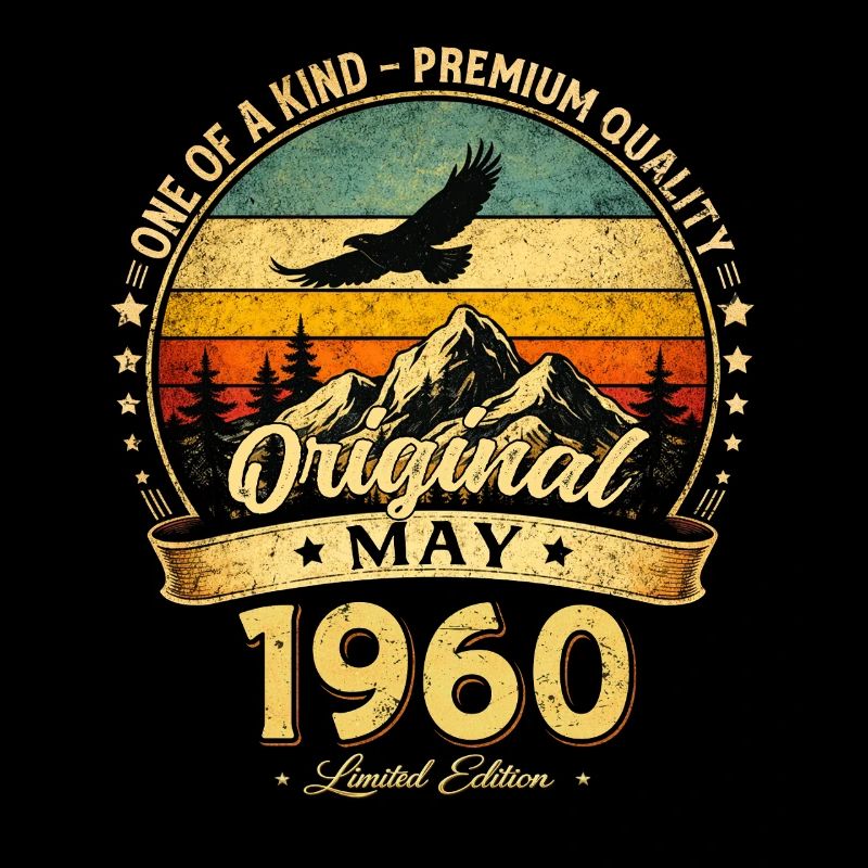 66. Geburtstag Geschenk Mann Original Mai 1960