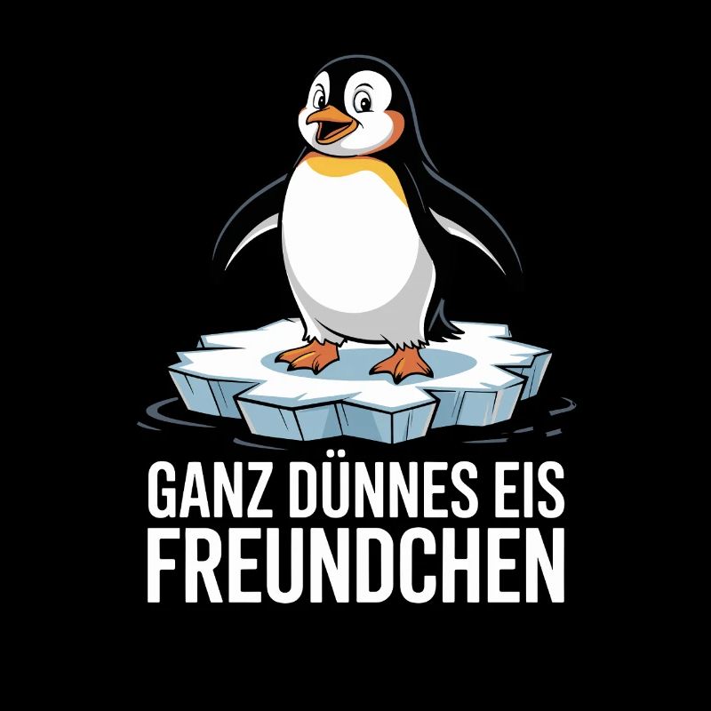  Ganz Dünnes Eis Freundchen Lustiger Pinguin
