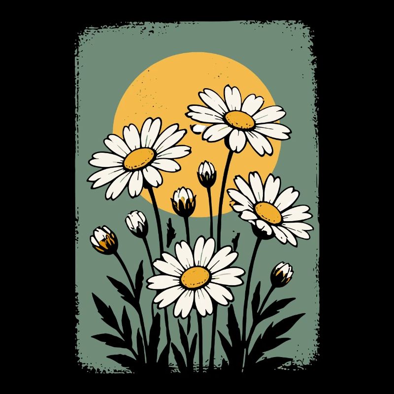 Gänseblümchen im Sonnenkreis