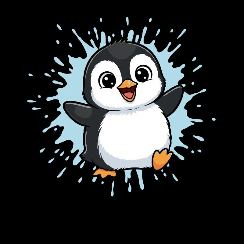 Colorful Penguin Splash