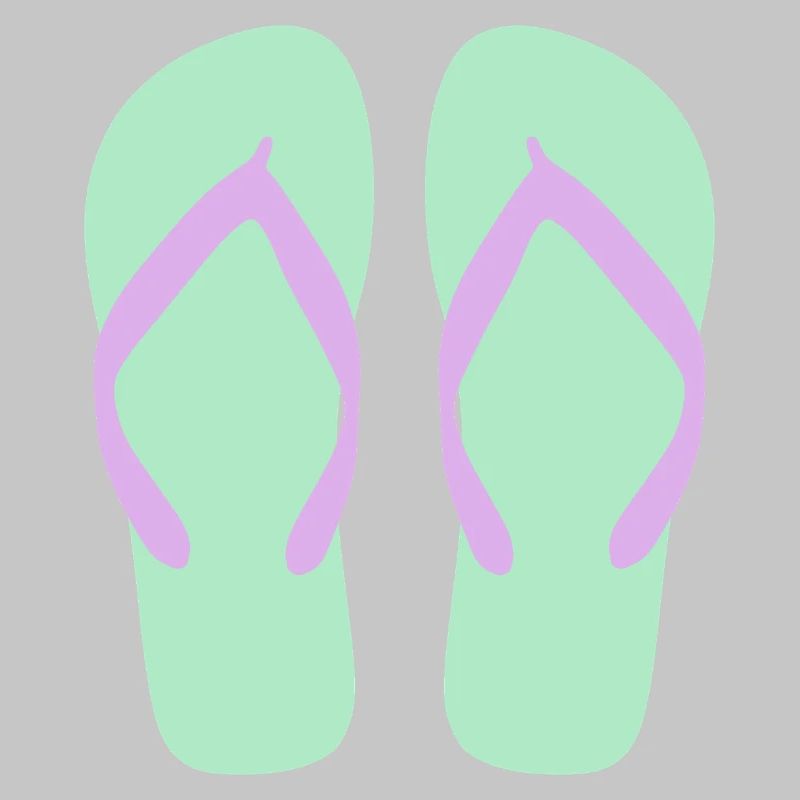 Mint Flip Flops Lavender Straps
