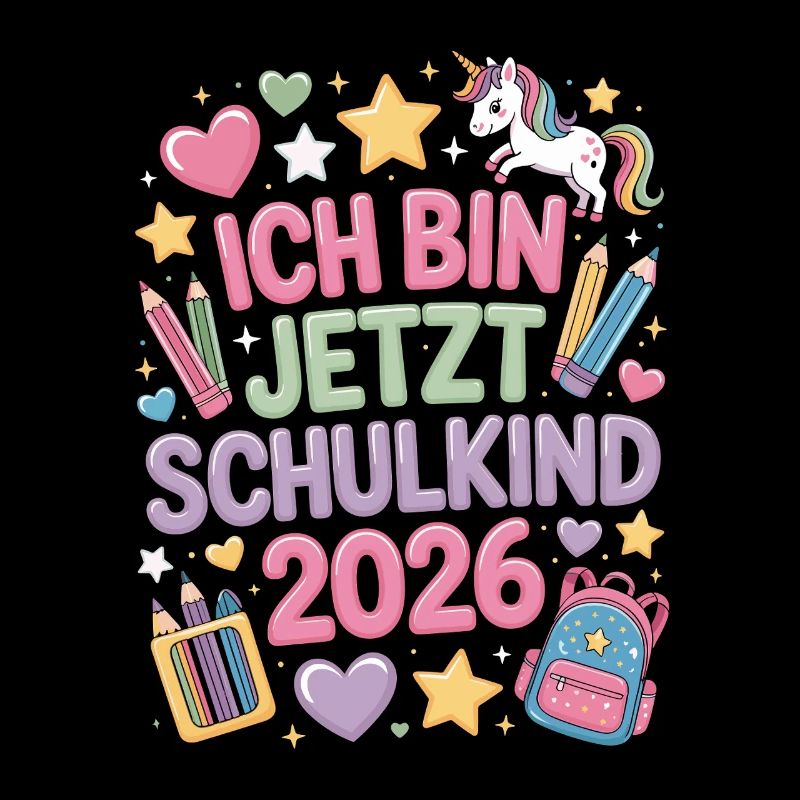  Ich Bin Jetzt Schulkind 2026 Einhorn Einschulung